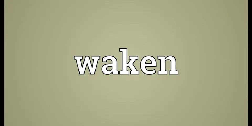 waken day là gì - Nghĩa của từ waken day