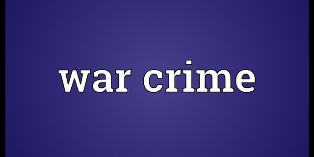 war crime là gì - Nghĩa của từ war crime