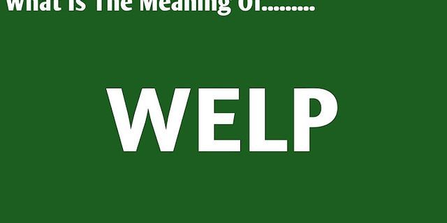 welpy là gì - Nghĩa của từ welpy