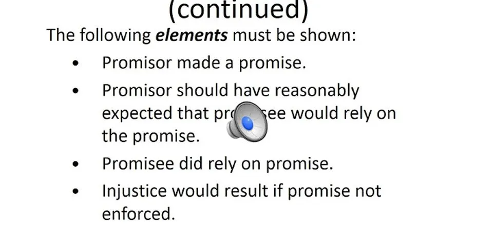 What does promissory estoppel protect?