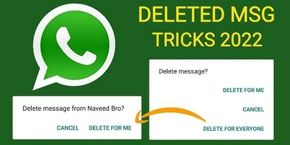 WhatsApp delete for me undo