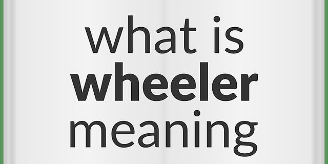 wheelers là gì - Nghĩa của từ wheelers