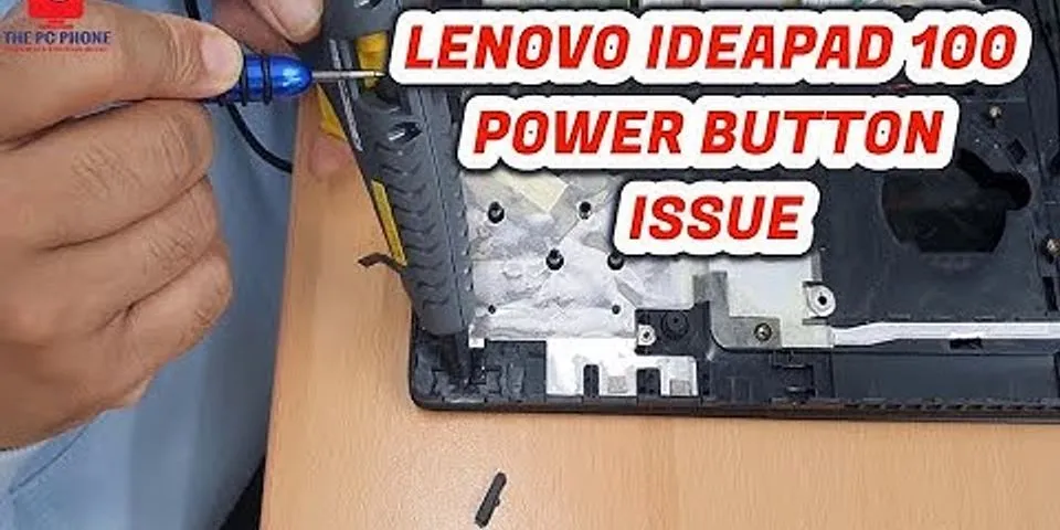 Where is the power button on Lenovo laptop?