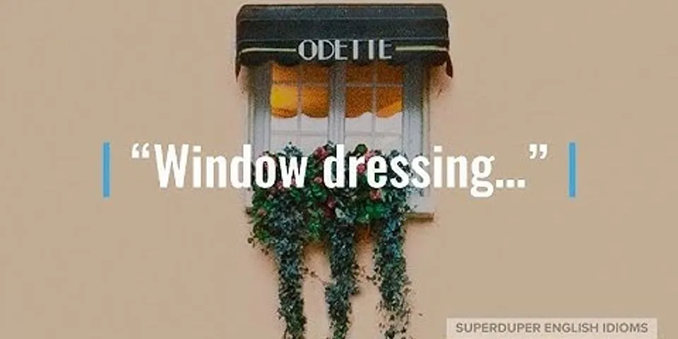 window dressing là gì - Nghĩa của từ window dressing