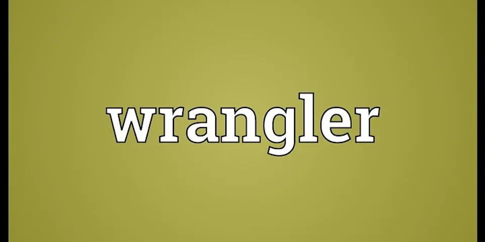 wranglers là gì - Nghĩa của từ wranglers