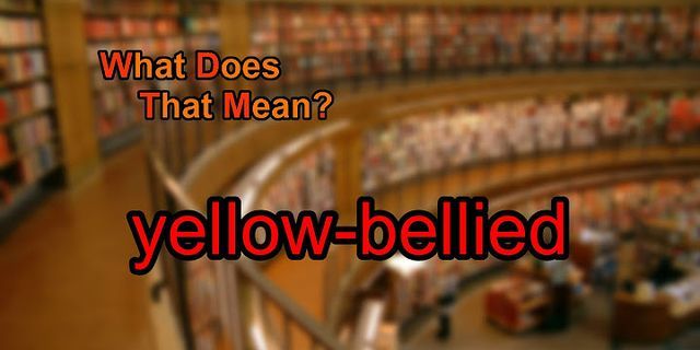 yellow-bellied là gì - Nghĩa của từ yellow-bellied