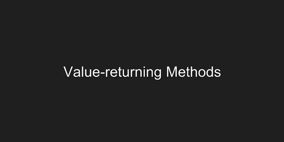 You must have a return statement in a value-returning method